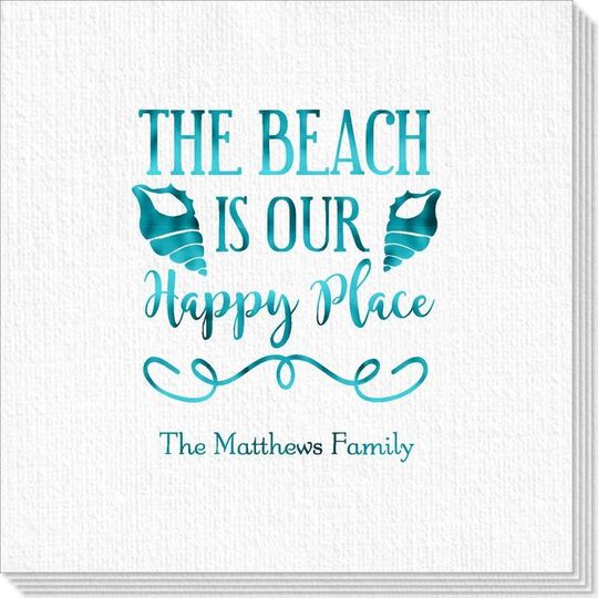 The Beach Is Our Happy Place Deville Napkins